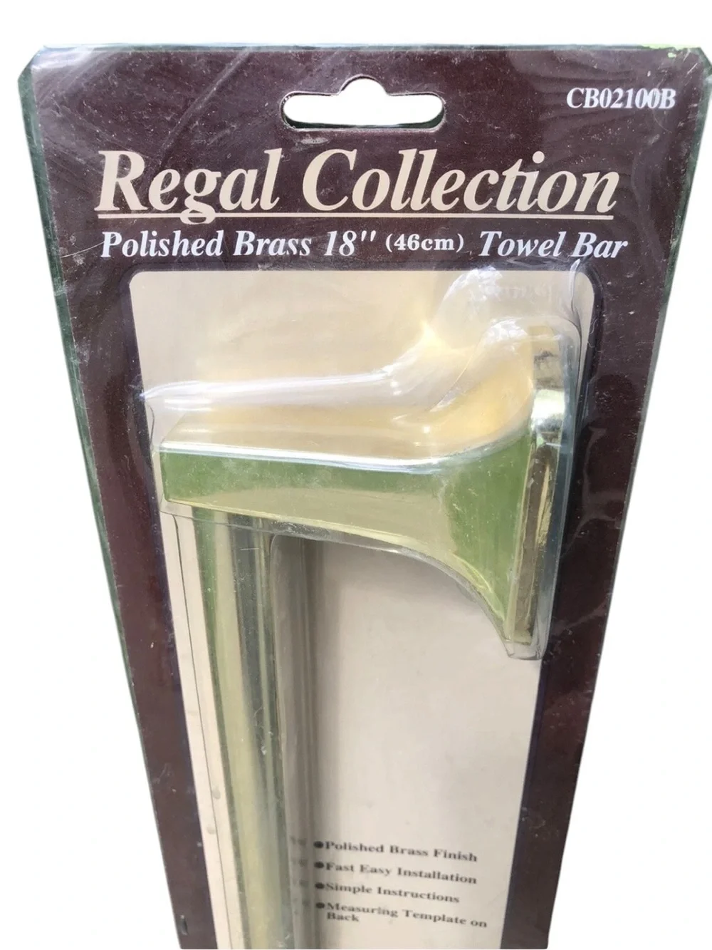 Regal Collection Polished Brass Towel Bar 18” NWT Sealed #CB02100B Vintage